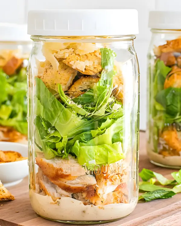 Insalata Caesar in barattolo